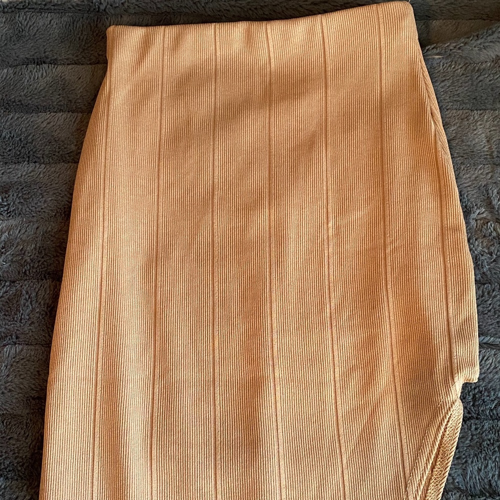 Midi Asymmetrical Body Con Skirt